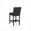 Ensemble de salle à manger à hauteur de comptoir 5 pièces Carré Faux marbre blanc Table chaises rembourrées Pieds en bois Mobilier de salle à manger noir