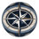 Washable Contemporary compass designs Nautical Area Rug