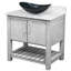 Meuble-lavabo avec comptoir en quartz moka, miroir et lavabo-1148865924-1148865921