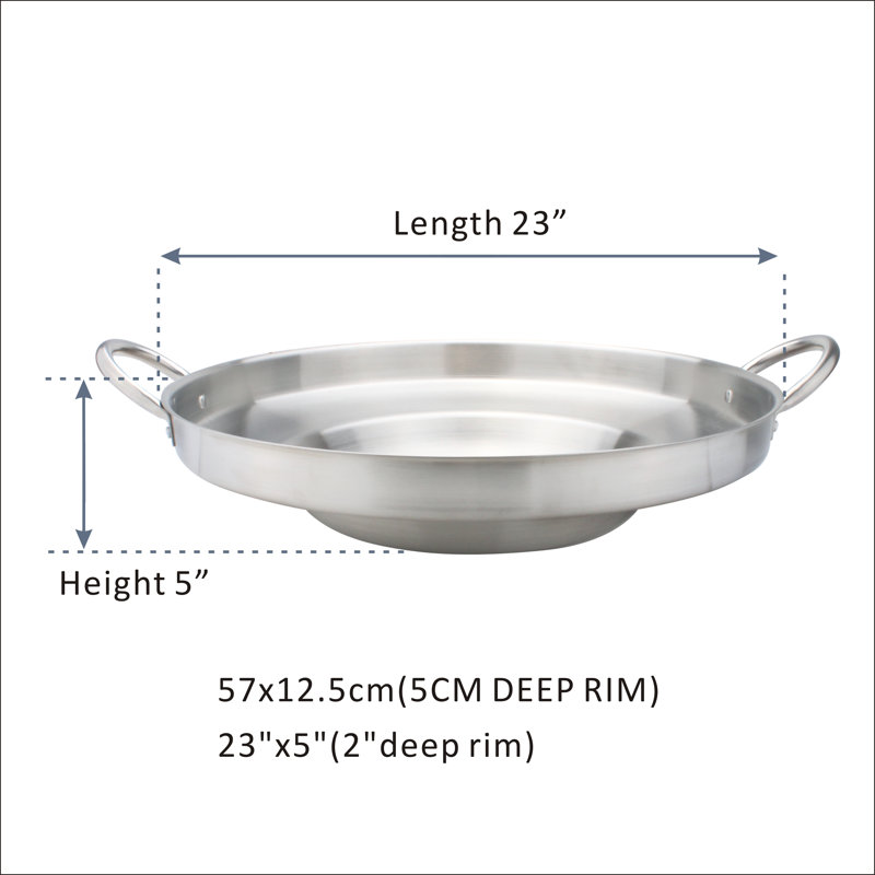 Heavy Duty 22.4" Stainless Steel Comal Griddle