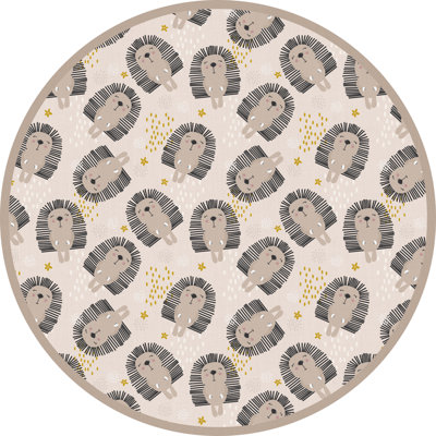 Saarim Vinyl Machine Printed Area Rug