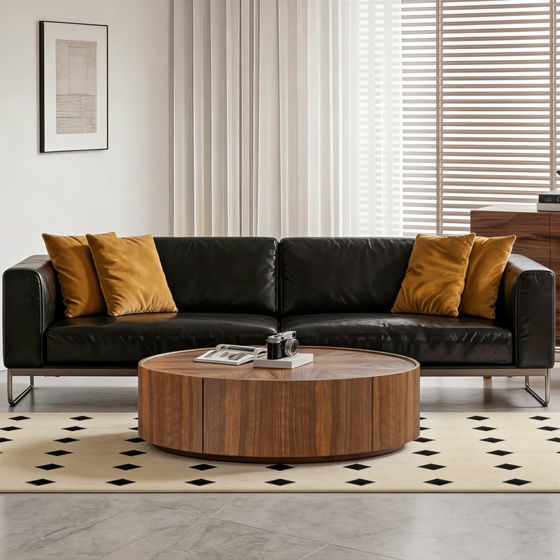 40-inch Coffee Table With Natural Walnut Top