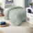 Elegant Sage Bedding Sets, Cozy Polyester Comfort, Romantic Floral Design