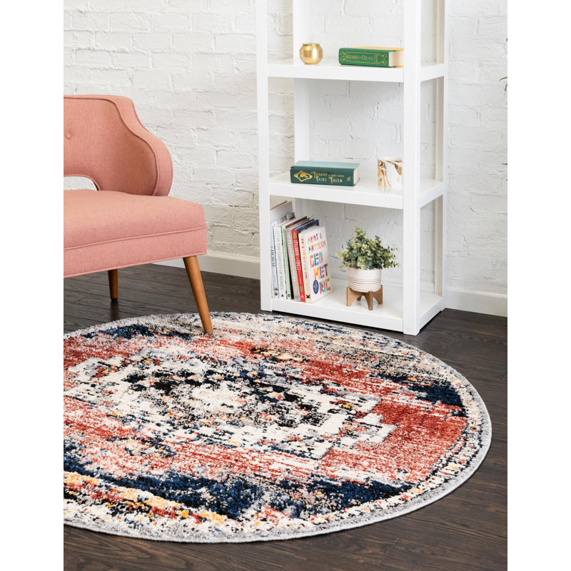 Tucson Geometric Indoor Rug, Round 7'