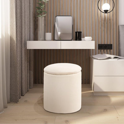 Round Ottoman With Storage Set Of 2
