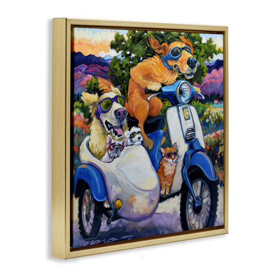 All Doggled Up Sidecar Floating Frame, design by CR Townsend