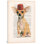 «Vintage Paper Series: Chihuahua with Fez», impression sur toile