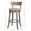 Tabouret de bar Natural Seagrass avec retour automatique et conception incurvée