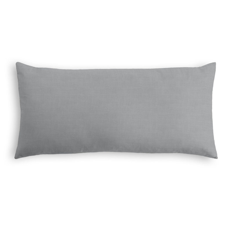 Housse de coussin rectangulaire, 14 po x 48 po, Gris véritable
