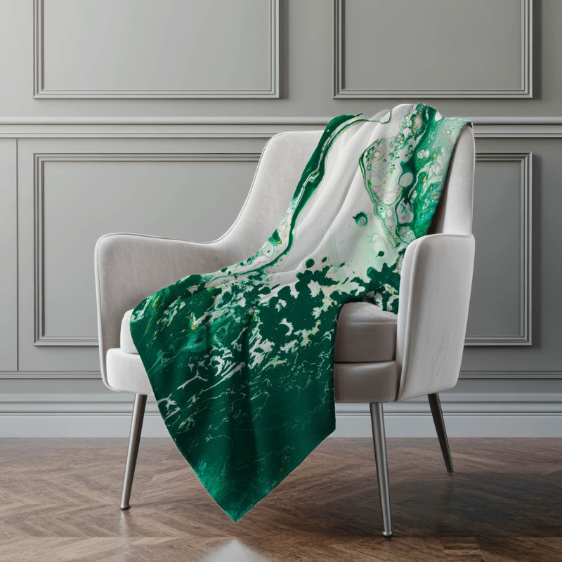 Addison Machine Washable Sherpa Abstract Throw Blanket