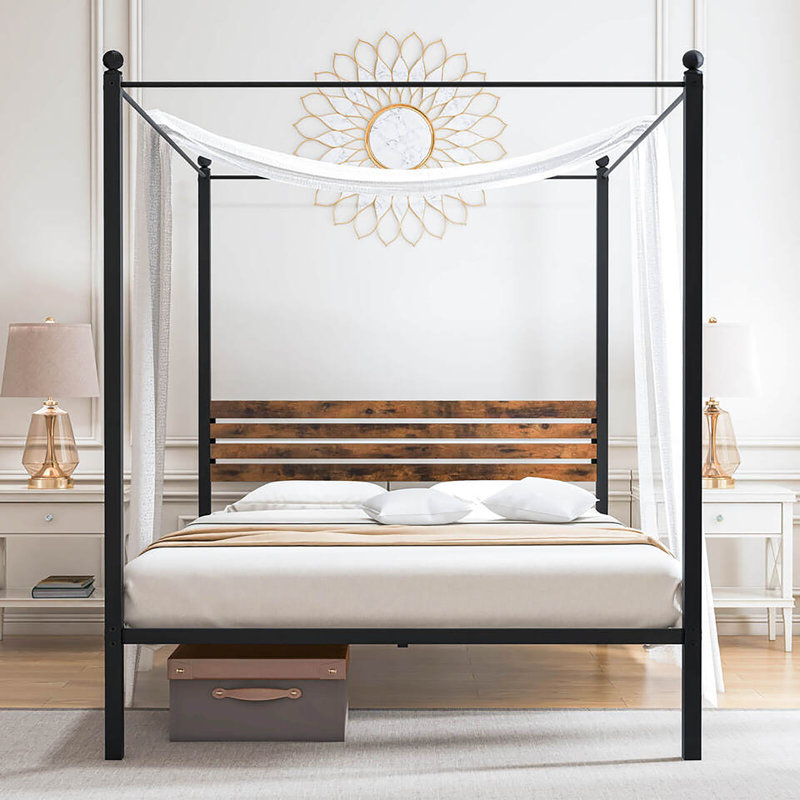 Willowdean Metal Canopy Bed, Queen