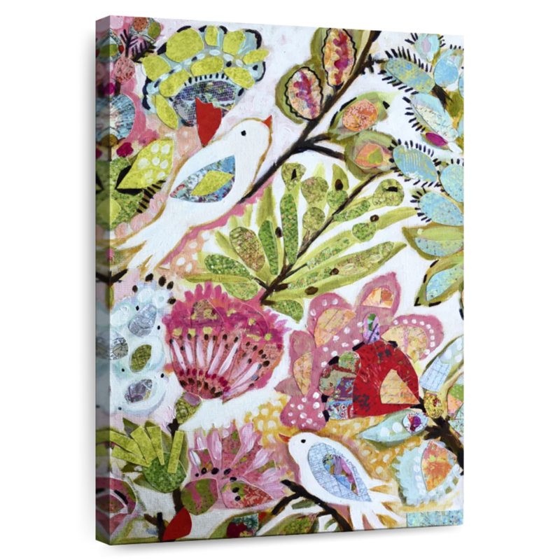 Harnek oiseaux en papier I, H 51 po x l 34 po