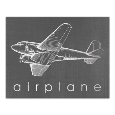 Art sur toile croquis avion Flara