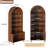 Large Record Player Stand with Vinyl Storage, 6 Tier Arched Turntable Table Holds 350 Albums with CD DVD Rack for Living Room