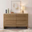 Commode 6 tiroirs avec table en travertin aspect pierre Bramwell l 47,24 po