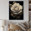 Rétro portrait de rose blanche sur fond noir I