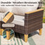 Ensemble modulaire d'extérieur en osier avec coussins Salem-98042316