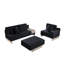 Canapé modulaire de luxe avec boîte de rangement et revêtement en velours réversible, rangement, chargement