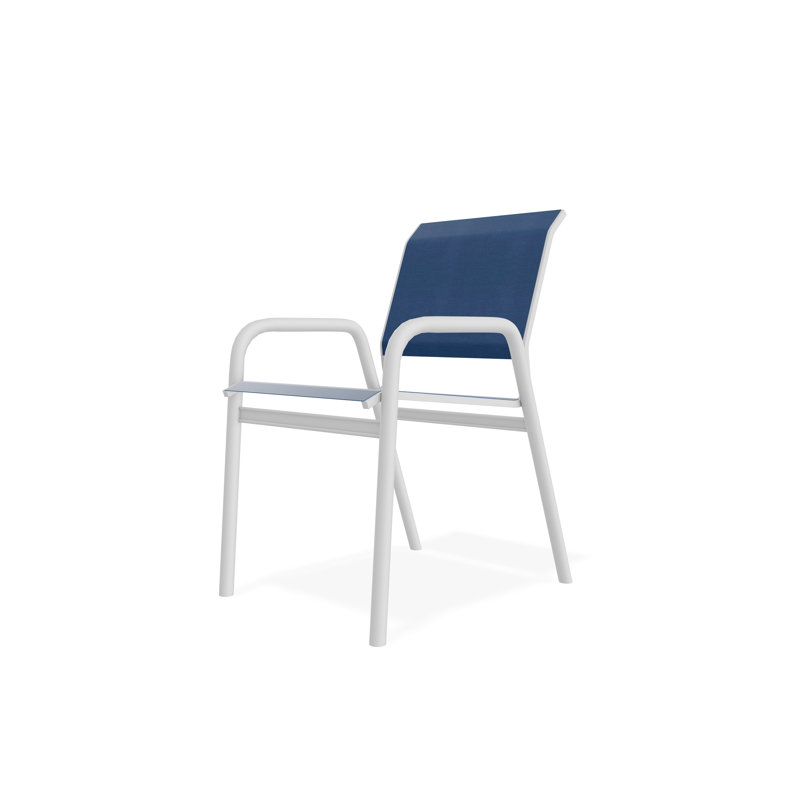 Chaise bistro Gardenella, Blanc, Cobalt 35D Sunbrella®