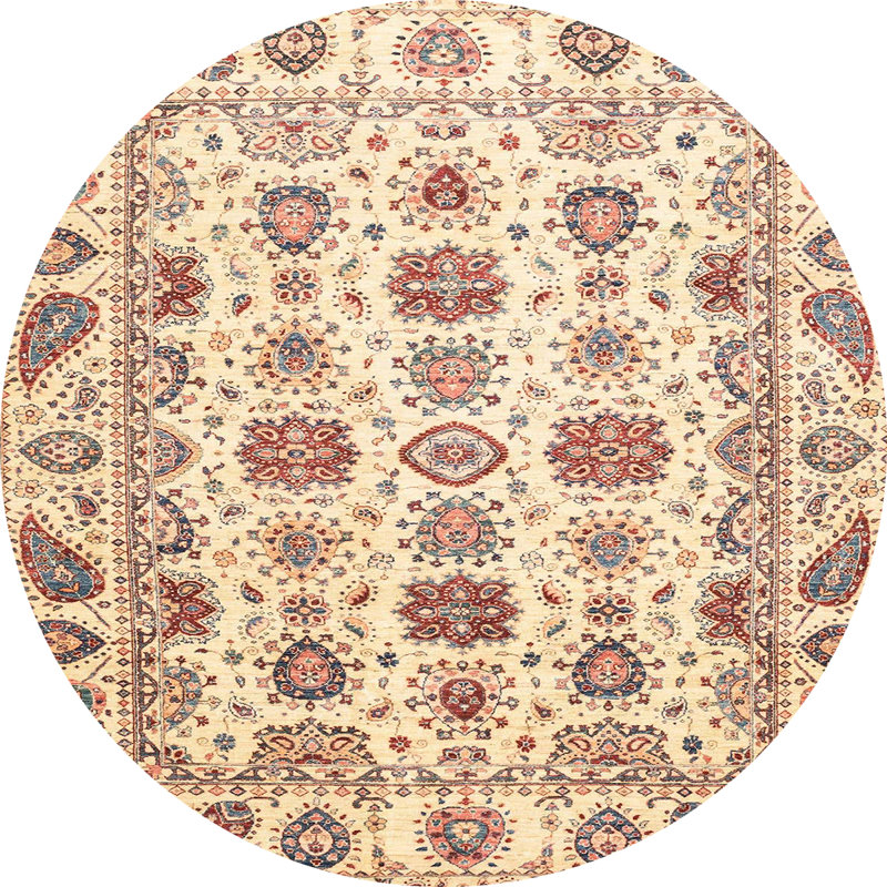 Abstract Indoor Rug, Round 4'