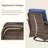 Gustave Wicker Patio Furniture Sofa Set With 55000 BTU Fire Pit Table, 360° Swivel Chairs-503128372