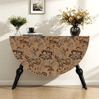 Semicircular Entryway Storage Accent Cabinet