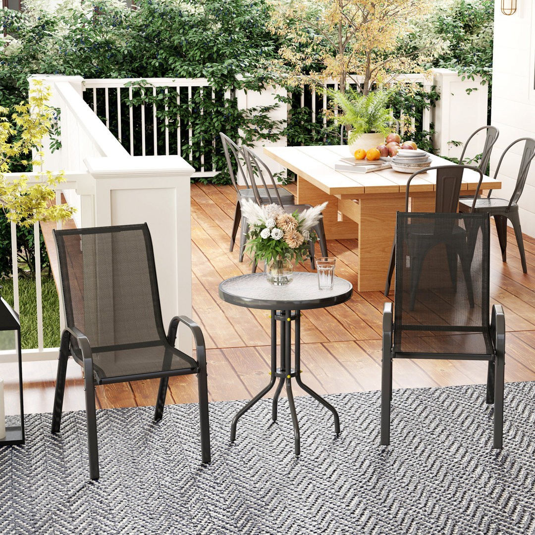 Round 3 - Piece 2 - Person 60Cm L Outdoor Bistro Set