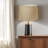 Dark Brown Linen Drum Lamp Shade-122899447