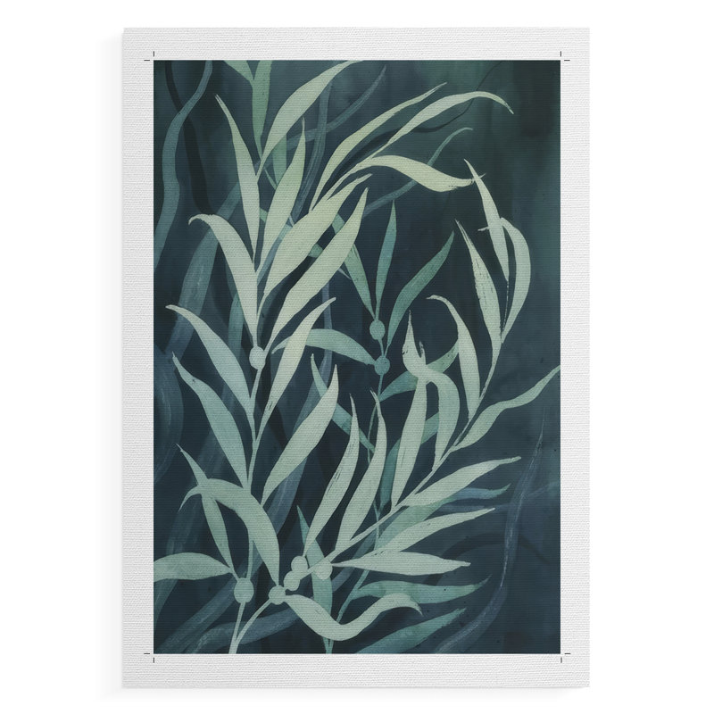 Deep Blue Forest I -Canvas Print Only - NOT FRAMED, 36" H x 24" W