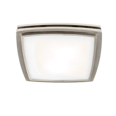 Mezzanine 100 CFM 2.0 Sones Bathroom Ventilation Exhaust Fan with Integrated LED Lighting in Brushed Nickel