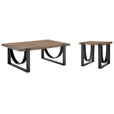 Rectangular Cocktail Table With End Table