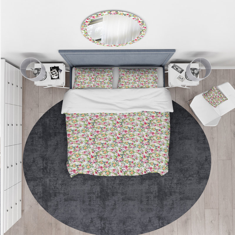 Ensemble de housse de couette traditionnelle, Housse de couette très grand + 2 taies décoratives