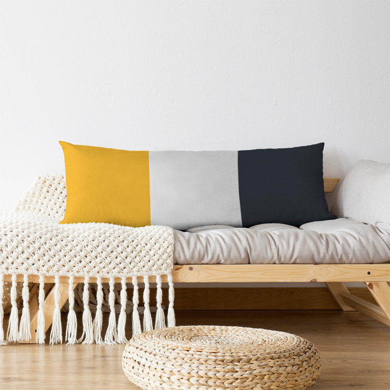 Stripes Medium Polyester/Polyfill Body Pillow, Yellow/White/Black, New York Big Football