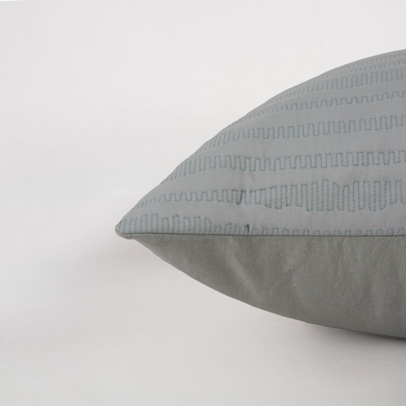 100% Cotton Filled Throw Pillow, Polyester, Blue