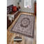 Tapis oriental brun tissé à la machine en polyester Amee-1803990349