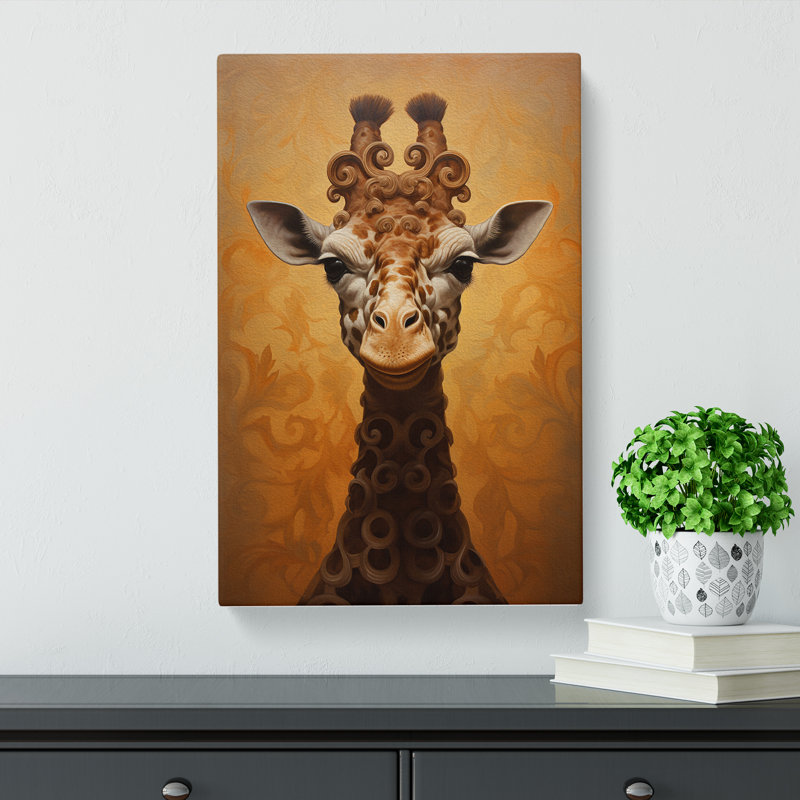 Giraffe Baroque - Wrapped Canvas