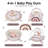 Rainbow Baby Play Mat Baby Gym,Ball Pit Including 30  with 5 Infant Learning Sensory Baby Toys