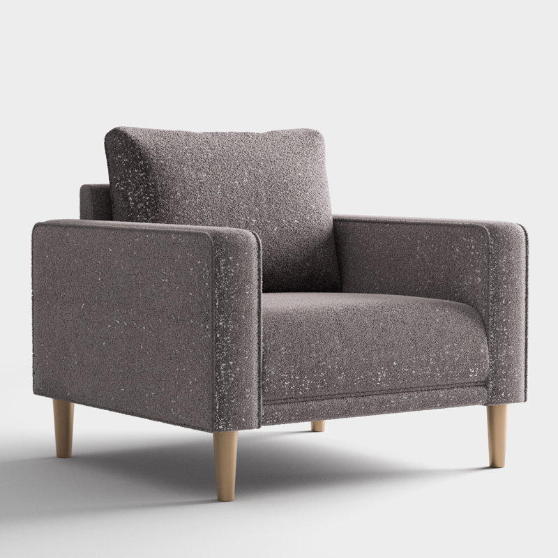 Fauteuil Celal, 100 % polyester gris anthracite