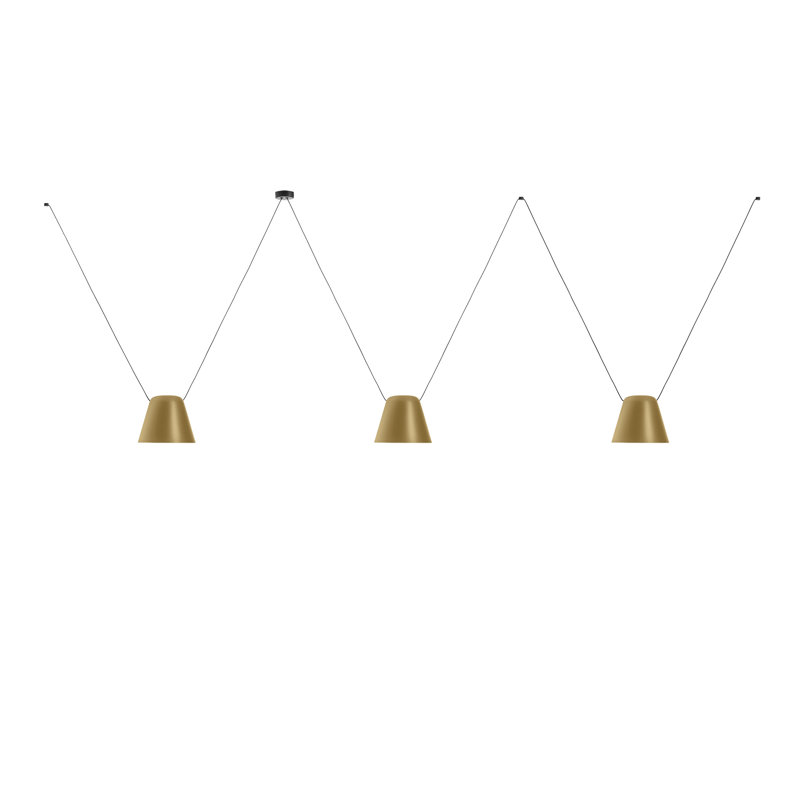 Attic 3 - Light Pendant, Gold, 47.13" H x 118.13" W x 9.5" D