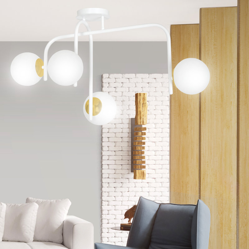 Gaiser 4 - Light Unique/Statement Pendant, White