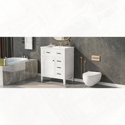 Ensemble de meuble-lavabo en céramique