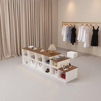 Clothing store double-sided storage cabinet