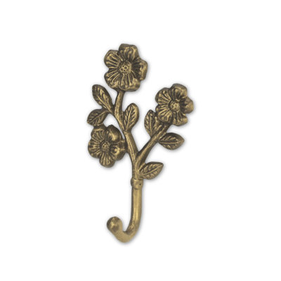 Mythra Golden Flower Cast Iron Wall Hook