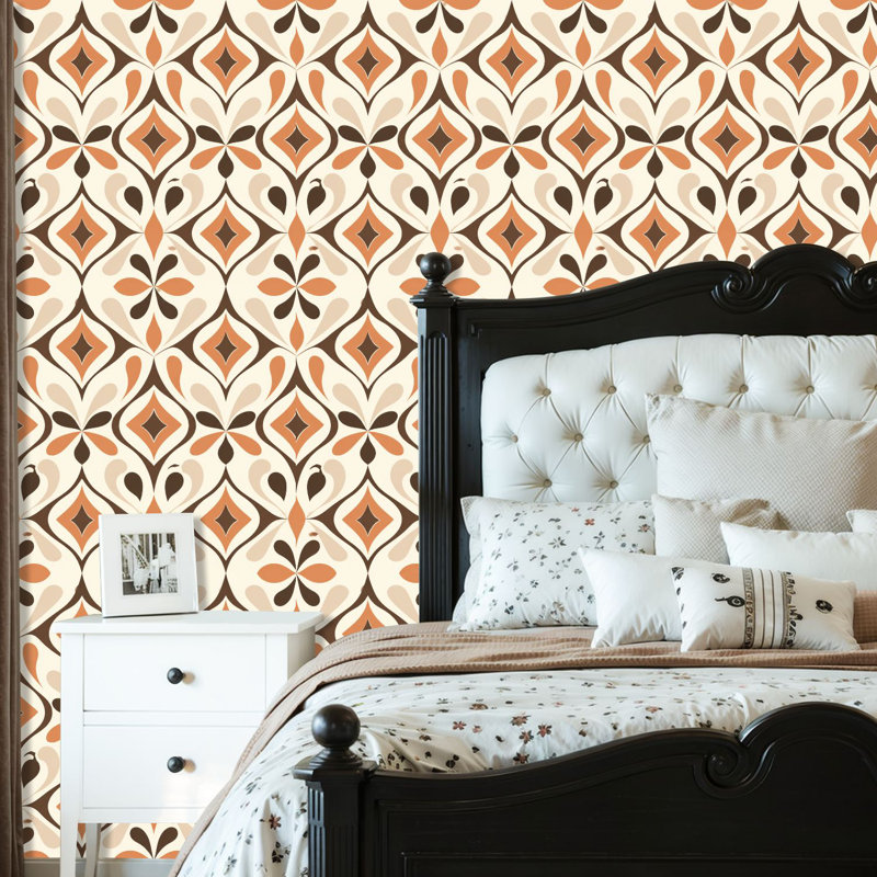 Papier peint adhésif Mid Mid Century, L 117,6 po x l 22,8 po
