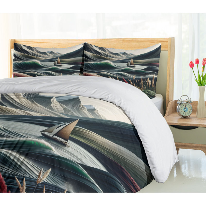 Nautical Duvet Cover, King Duvet Cover + 2 Standard Shams