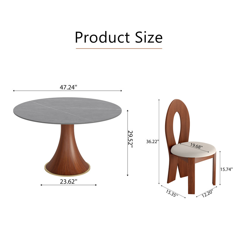 Ensemble de salle à manger 5/7 pièces Mid-Century Alverez avec chaises d'appoint rembourrées en éponge, Blanc