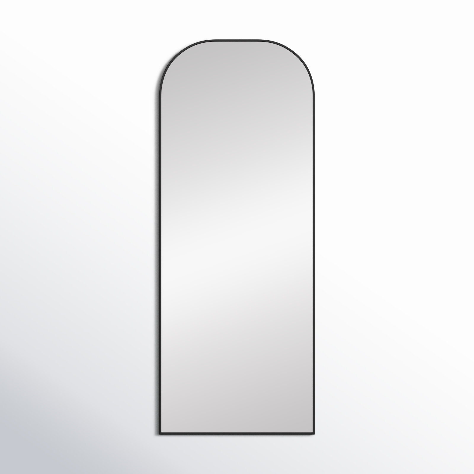 Sabine Metal Wide Arch Wall Mirror, 74" x 28", Black