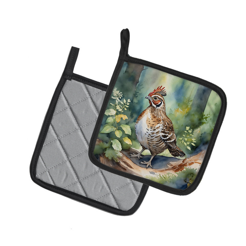 Paire de supports à casseroles Pennsylvania Ruffed Grouse