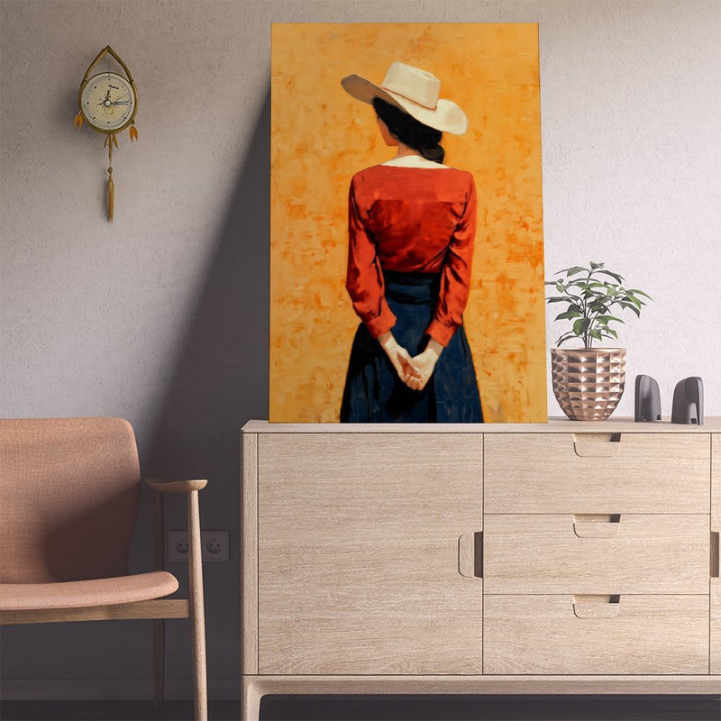 Impression sur toile, impression sur toile de couleur unie sans motif (1), affiche rétro, 16 x 24 po