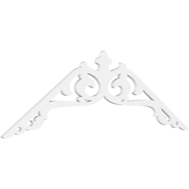 Amber Signature Urethane Gable Pediment, Primed Tan, 24" H x 72" W x 1" D, 8/12